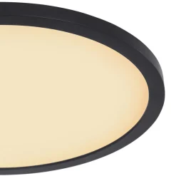 LED plafondlamp Sapana, zwart, rond, dimbaar