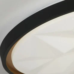 LED plafondlamp Satellite zwart Ø 42cm staal afstandsbediening