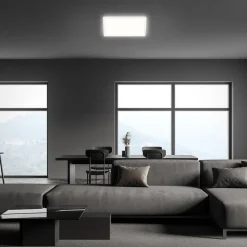 LED plafondlamp Slim, hoekig 29,3 x 29,3 cm