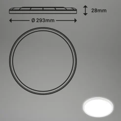 LED plafondlamp Slim, rond, 29,3cm