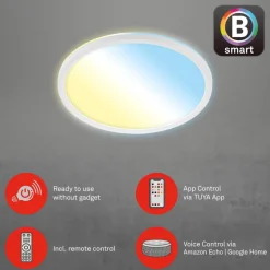 LED plafondlamp Slim S dimbaar CCT wit Ø 29 cm