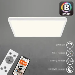 LED plafondlamp Slim S dimbaar CCT wit 42x42cm