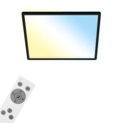 LED plafondlamp Slim zwart Dime CCT 42x42cm