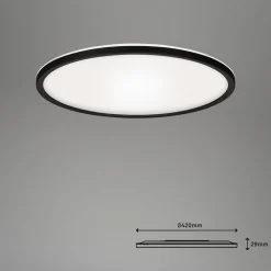 LED plafondlamp Slim zwart Dime CCT Ø 42 cm