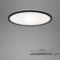 LED plafondlamp Slim zwart Dime CCT Ø 42 cm