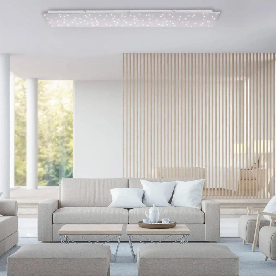 LED plafondlamp Sparkle CCT dim staal 100x45cm