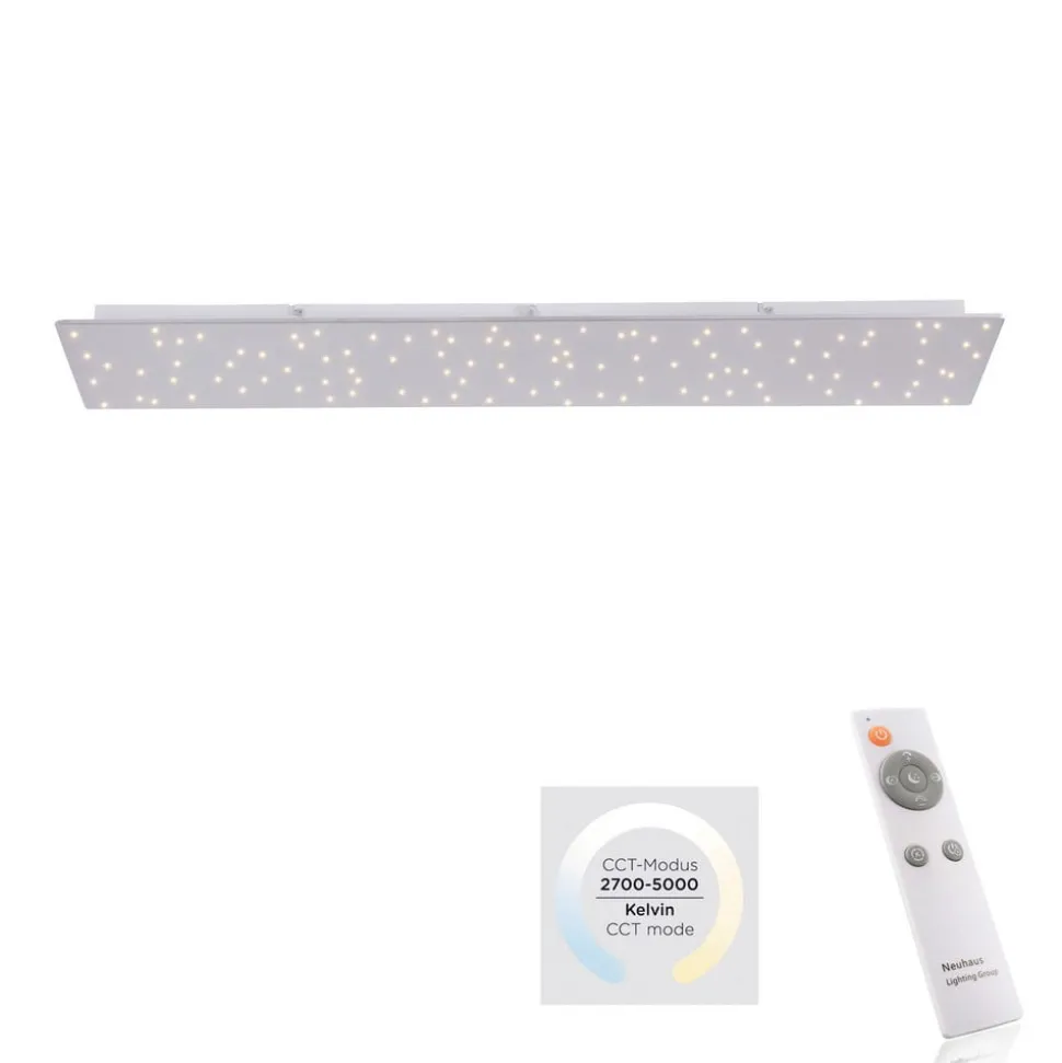 LED plafondlamp Sparkle CCT dim staal 100x45cm