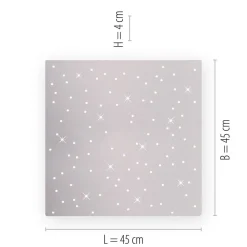 LED plafondlamp Sparkle CCT dim staal 45x45cm