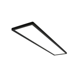 LED plafondlamp Tava, zwart, kunststof, 98cm, achtergrondverlichting