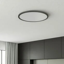 LED plafondlamp Tuco CCT, dimbaar, zwart Ø 50 cm