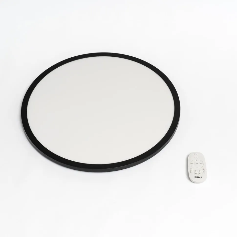 LED plafondlamp Tuco CCT, dimbaar, zwart Ø 50 cm