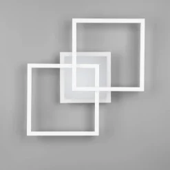 LED plafondlamp Venida, vierkant, chroom