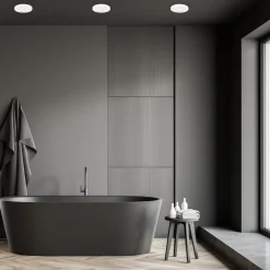 LED plafondlamp Vera, wit, kunststof, Ø 22 cm, IP65