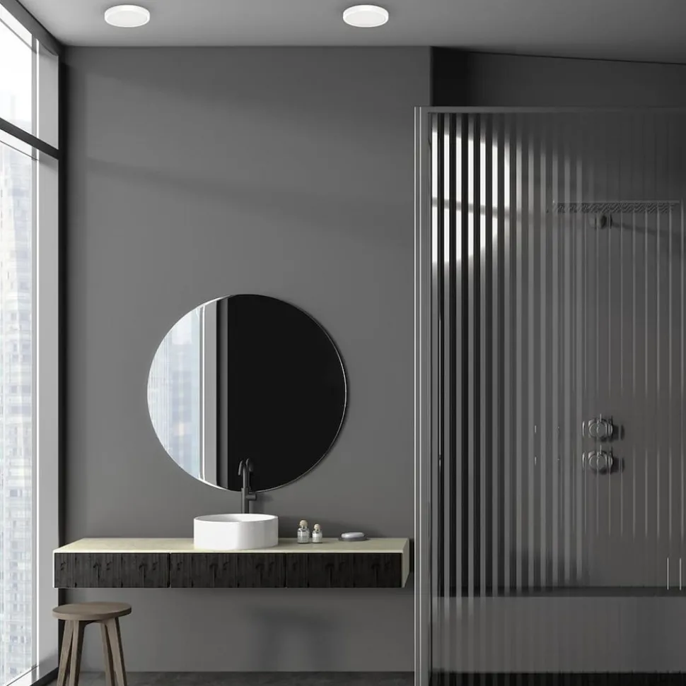 LED plafondlamp Vera, wit, kunststof, Ø 22 cm, IP65