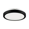 LED plafondlamp Vera, zwart, kunststof, Ø 22 cm, IP65