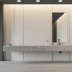 LED plafondlamp Vera, zwart, kunststof, Ø 22 cm, IP65