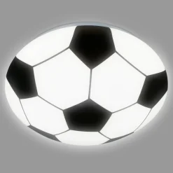 LED plafondlamp Voetbal, zwart/wit, Ø 27,5cm