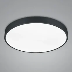 LED plafondlamp Waco, CCT, Ø 49,5 cm, zwart mat