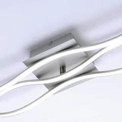 LED plafondlamp Wav 3.000K 139,5x16cm staal