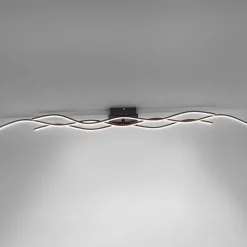 LED plafondlamp Wave 3.000K 137,5x16cm zwart