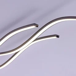 LED plafondlamp Wave 3.000K 137,5x16cm zwart