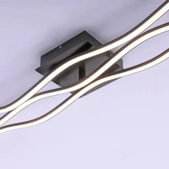 LED plafondlamp Wave 3.000K 137,5x16cm zwart