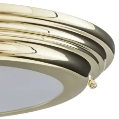 LED plafondlamp Welland IP44, messing gepolijst