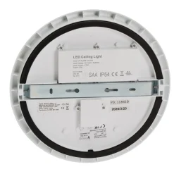 LED plafondlamp Welland IP44, messing gepolijst