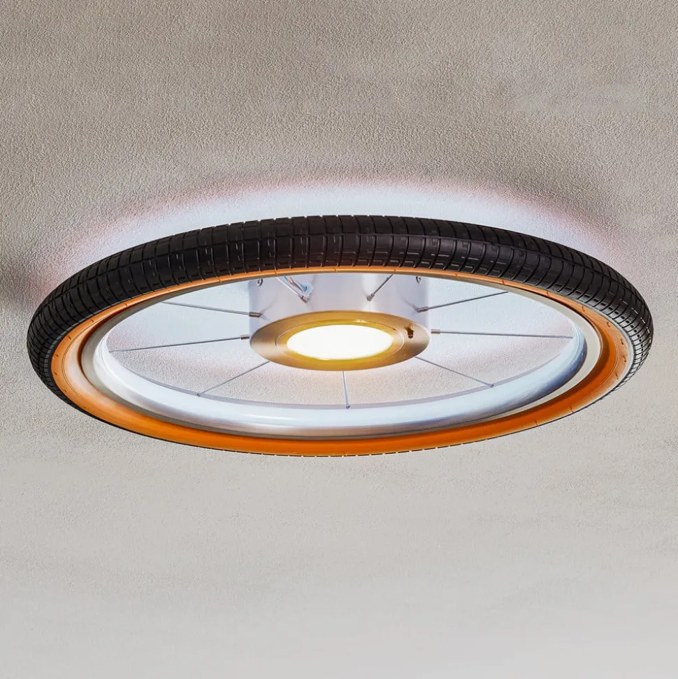 LED plafondlamp Wheel, RGB, zwart