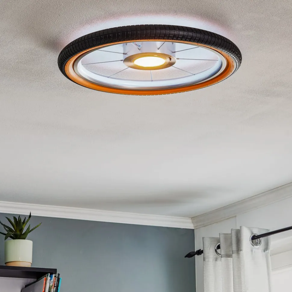 LED plafondlamp Wheel, RGB, zwart