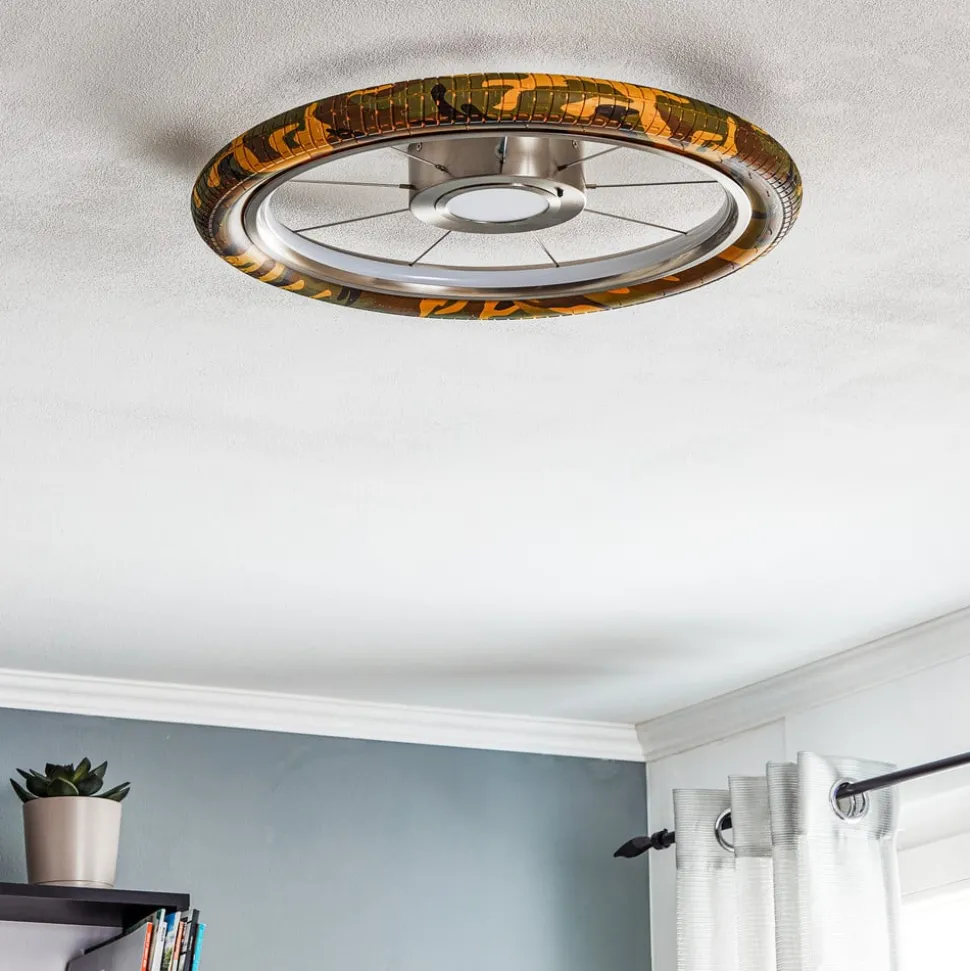 LED plafondlamp Wheel, RGB, camouflage