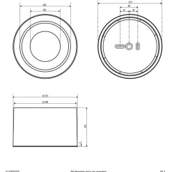 LED plafondspot ALG54, Ø 12,9 cm wit