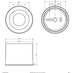 LED plafondspot ALG54, Ø 21,3 cm antraciet