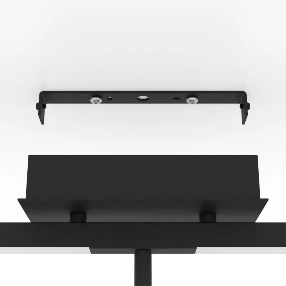 LED plafondspot Cardillio 2 zwart met drie ringen