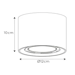 LED plafondspot Fedler, Ø 12 cm, wit, dimbaar, aluminium