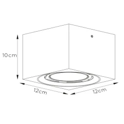 LED plafondspot Fedler hoekig wit