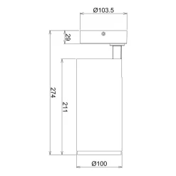 LED plafondspot Lucea, verstelbaar, 30 W zwart