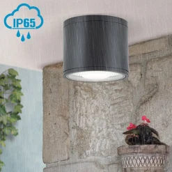 LED plafondspot Sputnik IP65 Ø 14,5 cm zwart