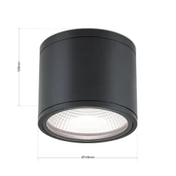 LED plafondspot Sputnik IP65 Ø 14,5 cm zwart