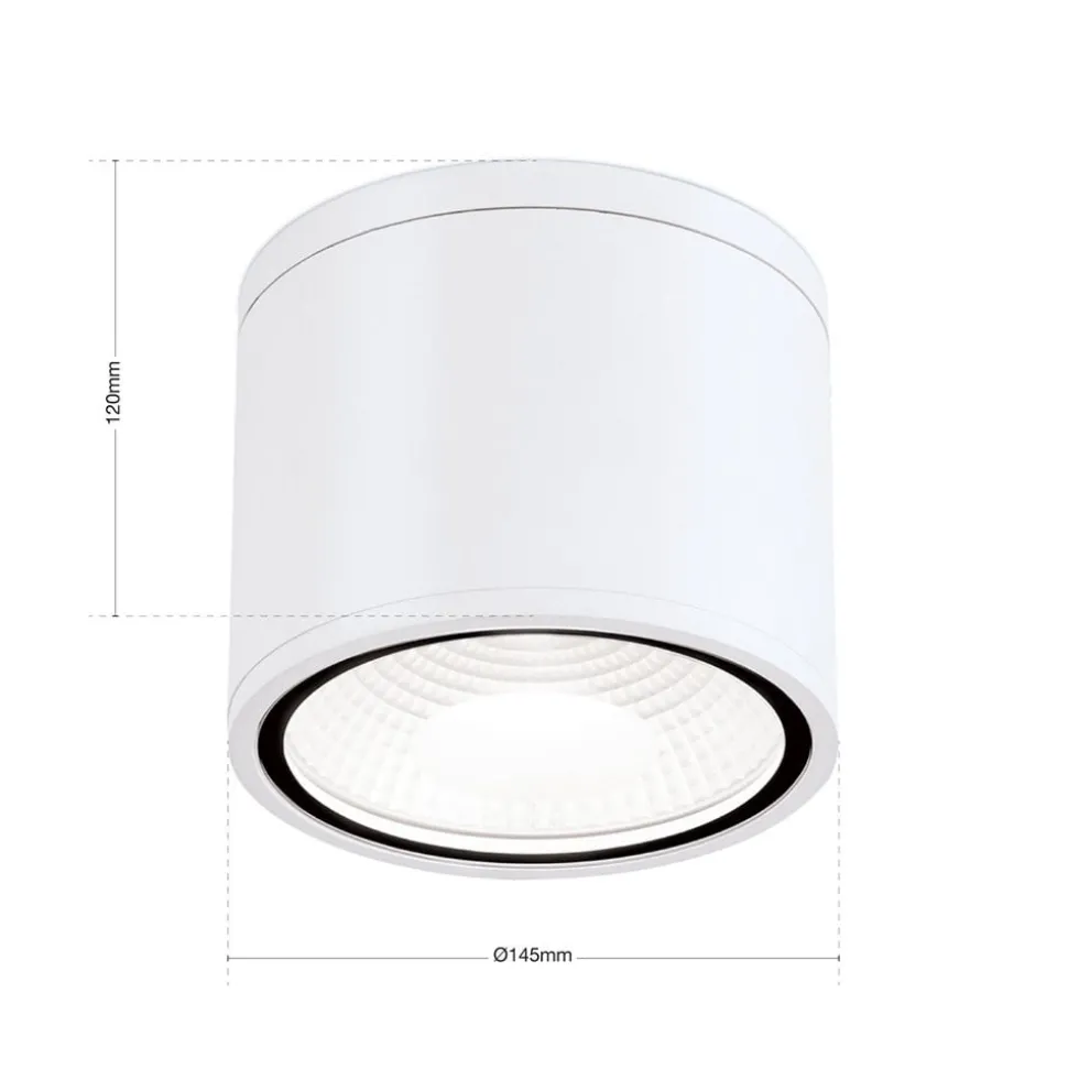 LED plafondspot Sputnik IP65 Ø 14,5 cm wit