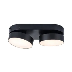 LED plafondspot Stanos, CCT, 2-lamps, zwart
