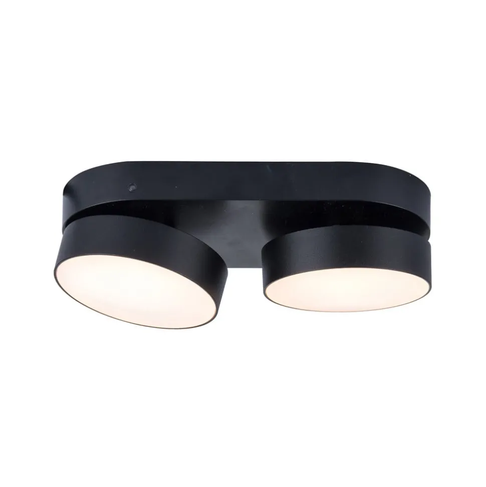 LED plafondspot Stanos, CCT, 2-lamps, zwart