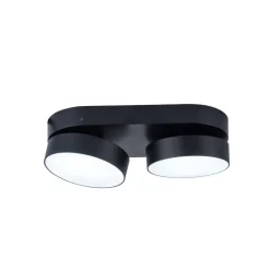 LED plafondspot Stanos, CCT, 2-lamps, zwart