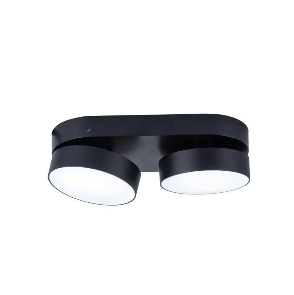 LED plafondspot Stanos, CCT, 2-lamps, zwart