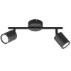 LED plafondspot Vano zwart, 2-lamps