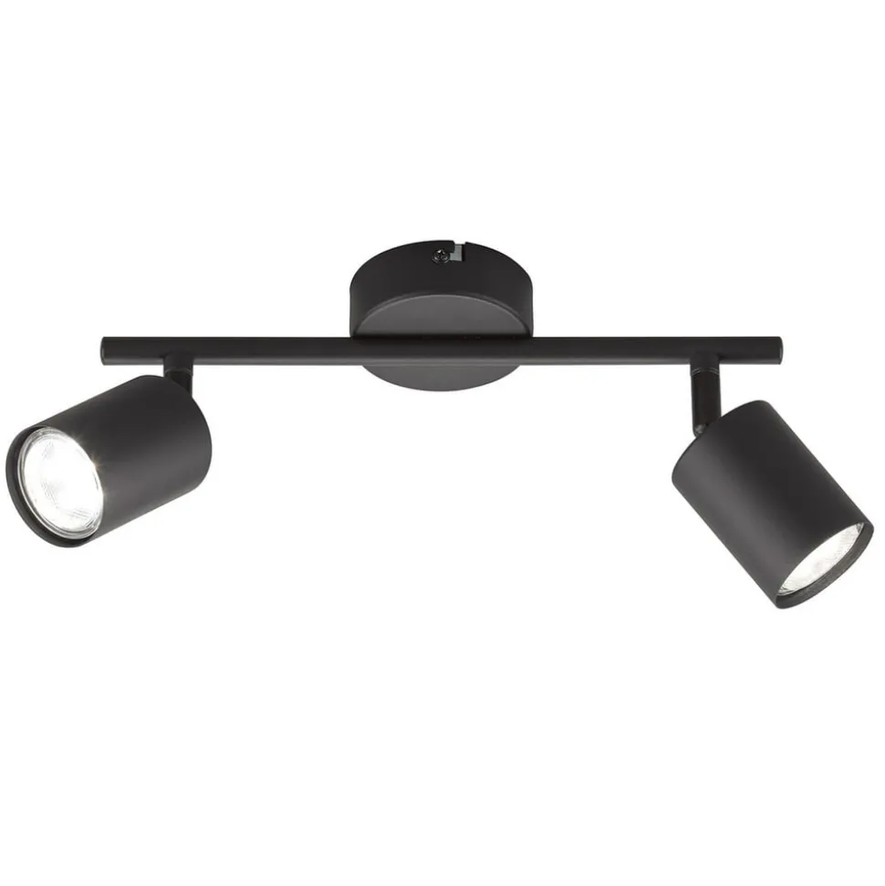 LED plafondspot Vano zwart, 2-lamps
