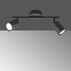 LED plafondspot Vano zwart, 2-lamps