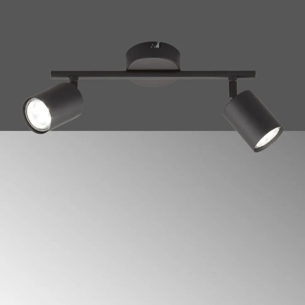 LED plafondspot Vano zwart, 2-lamps