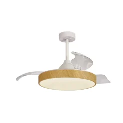 LED plafondventilator Alaska houtlook DC stil Ø 106 cm CCT