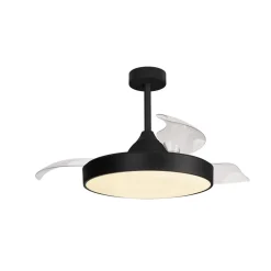 LED plafondventilator Alaska zwart DC stil Ø 106 cm CCT